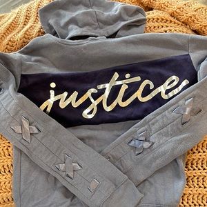 Cute hoodie ! Justice ! Size girls 10 !